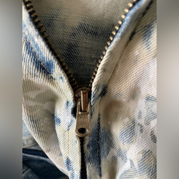 FEAR OF GOD 33W Indigo Blue Paint splatter denim jeans FIFTH Collection - Picture 9 of 11